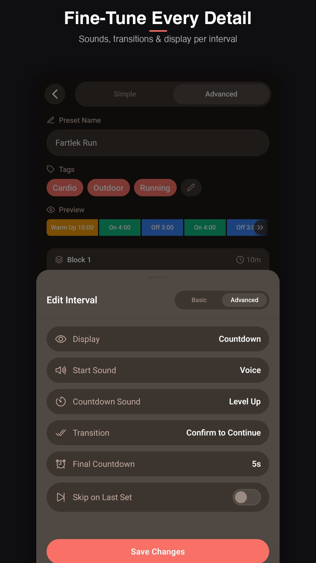 Interval customization