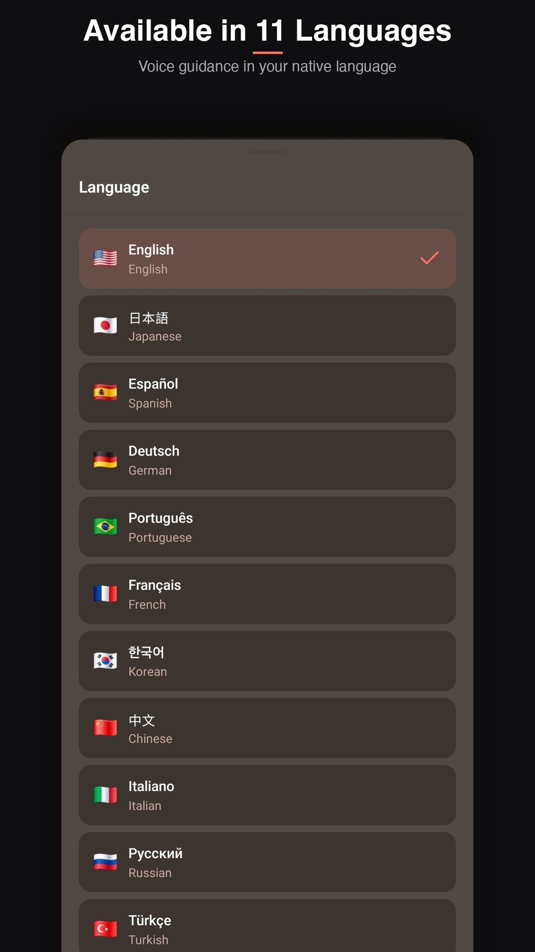 11 languages supported