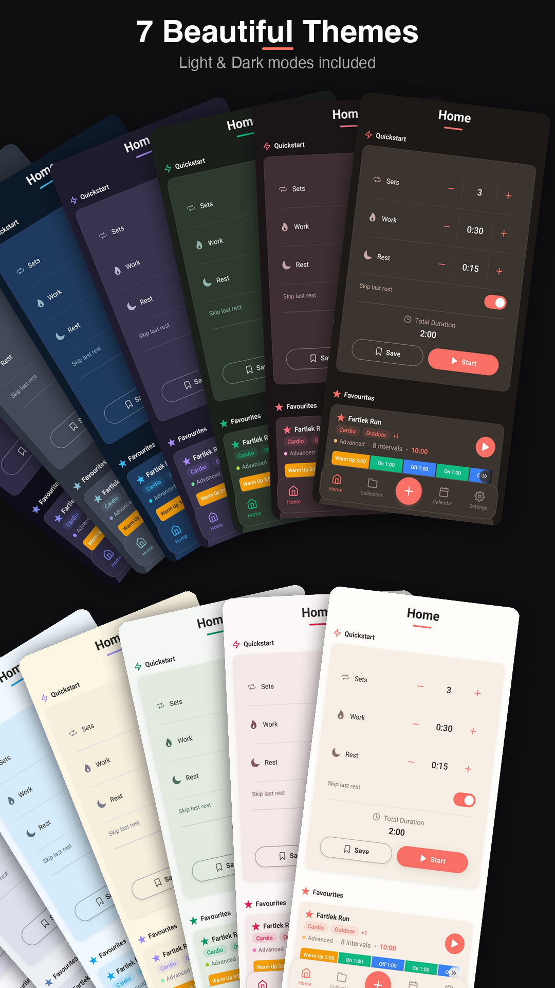 7 color themes